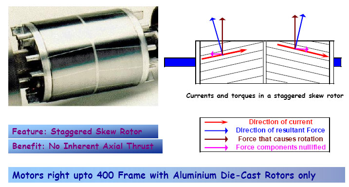 staggered skew rotor